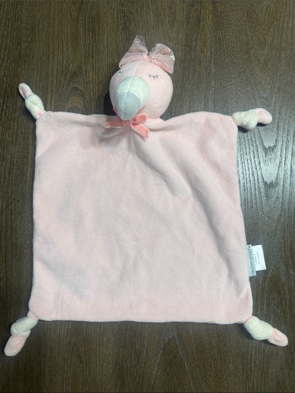 Pink Flamingo Baby Comforter Lovey Plush Security Blanket